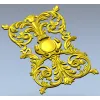 Акантовый картуш с медальоном - STL для ЧПУ