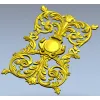 Акантовый картуш с медальоном - STL для ЧПУ