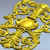 Акантовый картуш с медальоном - STL для ЧПУ