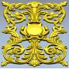 Акантовый картуш с медальоном - STL для ЧПУ