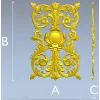 Акантовый картуш с медальоном - STL для ЧПУ