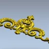 Картуш Людовик - акантовый декор в формате STL для ЧПУ