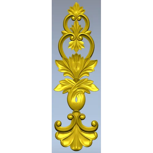 Acanthus Royale - high-relief STL 3D model for CNC ornamental applique