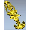 Acanthus Royale - high-relief STL 3D model for CNC ornamental applique