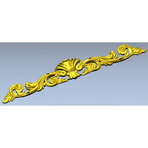 Рокайльный картуш с раковиной - 3D модель STL для ЧПУ
