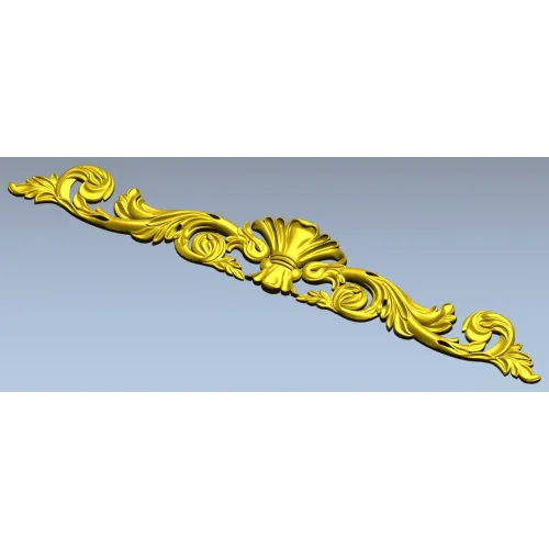 Рокайльный картуш с раковиной - 3D модель STL для ЧПУ