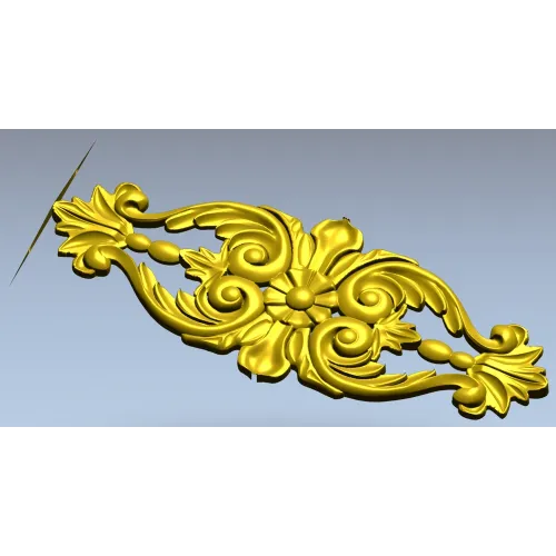 Rococo Floral Cartouche - STL 3D Model for CNC