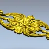 Rococo Floral Cartouche - STL 3D Model for CNC
