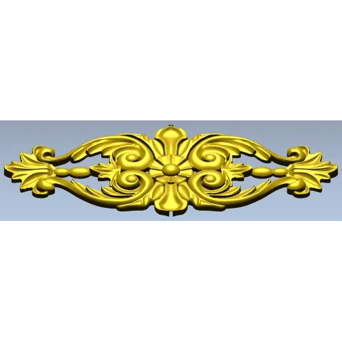 Rococo Floral Cartouche - STL 3D Model for CNC