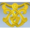 Interlace Cartouche - 3D STL model for CNC carving