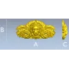 Картуш с львиной головой - декоративная 3D модель STL для ЧПУ