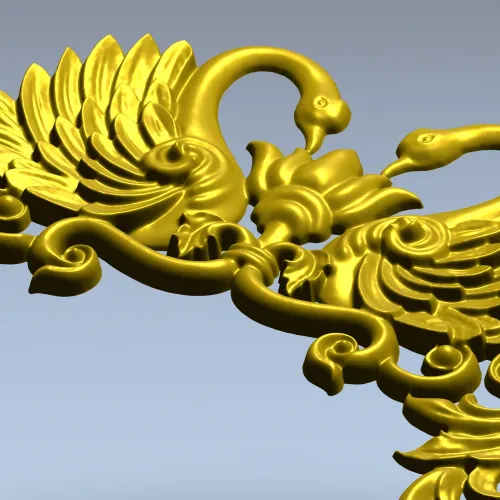 Лебединый картуш - 3D модель STL для ЧПУ