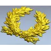 Лавровый венок в барельефе - STL для ЧПУ