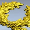 Лавровый венок в барельефе - STL для ЧПУ
