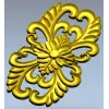 Elegant Floral Cartouche STL for CNC Milling