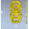Elegant Floral Cartouche STL for CNC Milling
