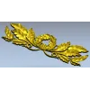 Laurel Wreath Acanthus Horizontal Applique STL