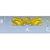 Laurel Wreath Acanthus Horizontal Applique STL