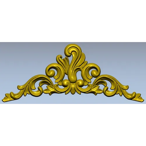 Baroque Acanthus Pediment STL 3D Model for CNC