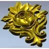 Роза в завитках - 3D модель STL для ЧПУ