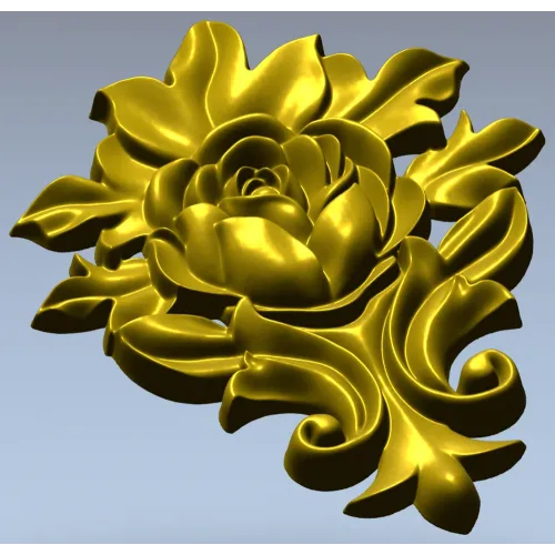 Роза в завитках - 3D модель STL для ЧПУ