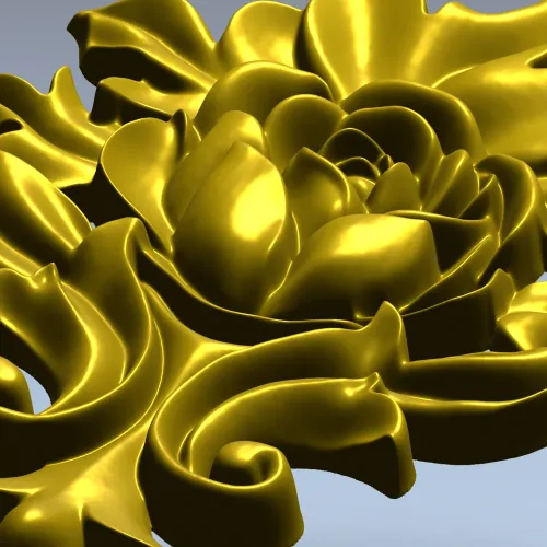 Роза в завитках - 3D модель STL для ЧПУ