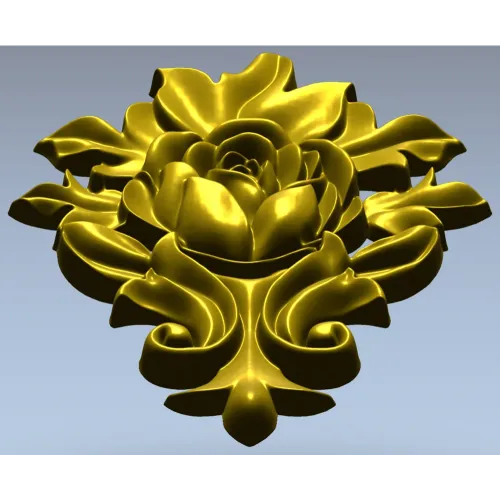 Роза в завитках - 3D модель STL для ЧПУ