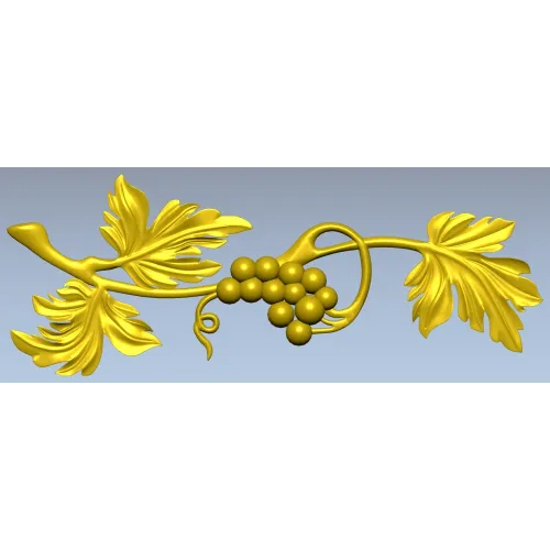 Grapevine ornamental STL relief for CNC milling and decorative panels