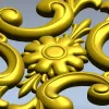 Классический картуш с цветочным медальоном - 3D модель STL для ЧПУ