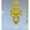 Классический картуш с цветочным медальоном - 3D модель STL для ЧПУ