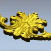 Рокайльный картуш для ЧПУ - STL модель декоративного орнамента