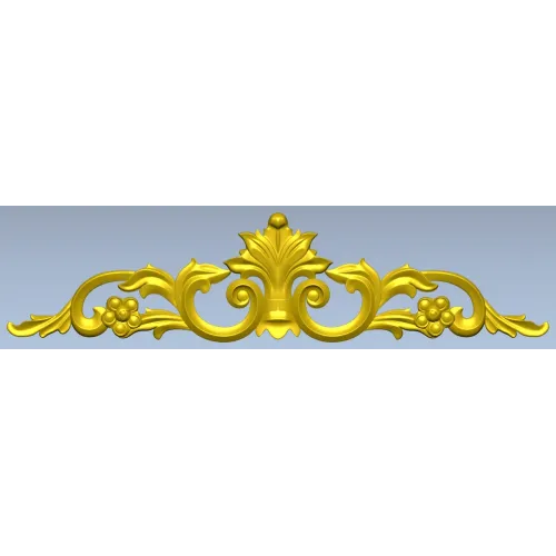 Regal Acanthus Crest - STL 3D model for CNC