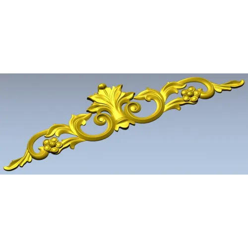 Regal Acanthus Crest - STL 3D model for CNC