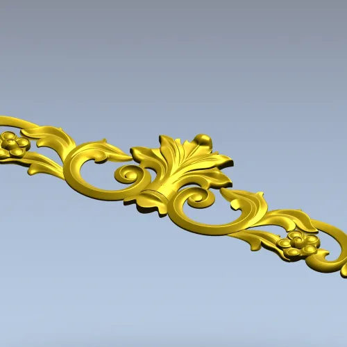 Regal Acanthus Crest - STL 3D model for CNC