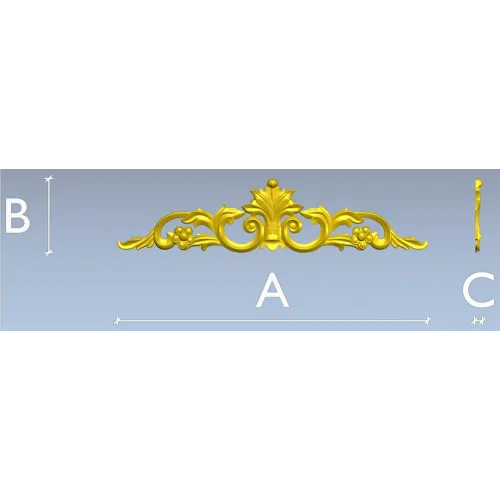 Regal Acanthus Crest - STL 3D model for CNC