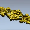Продольный картуш с акантовыми листьями - 3D модель STL для ЧПУ