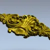 Baroque Floral Crest - STL 3D model for CNC