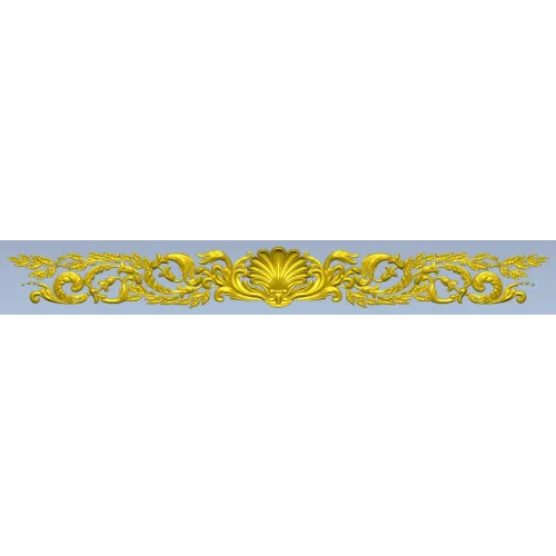 Classical Shell & Acanthus Frieze STL for CNC milling