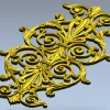 Baroque Acanthus Vertical Cartouche STL
