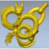 Twined Dragon Ornament - STL 3D Model for CNC