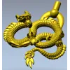 Twined Dragon Ornament - STL 3D Model for CNC