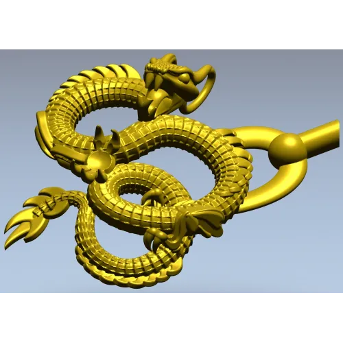 Twined Dragon Ornament - STL 3D Model for CNC