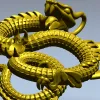 Twined Dragon Ornament - STL 3D Model for CNC