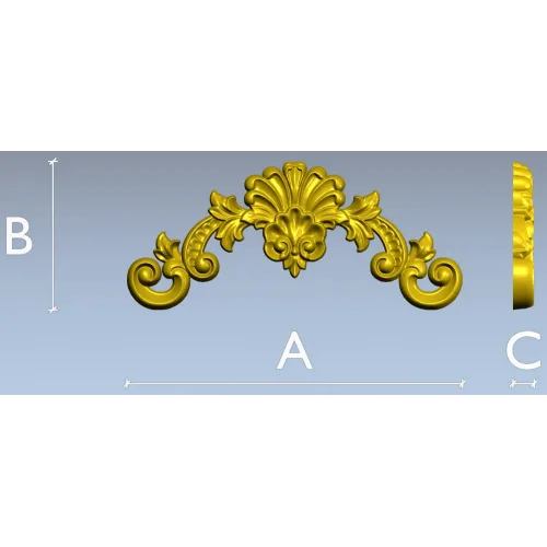 Aurelia Shell Cartouche - STL 3D model for CNC milling
