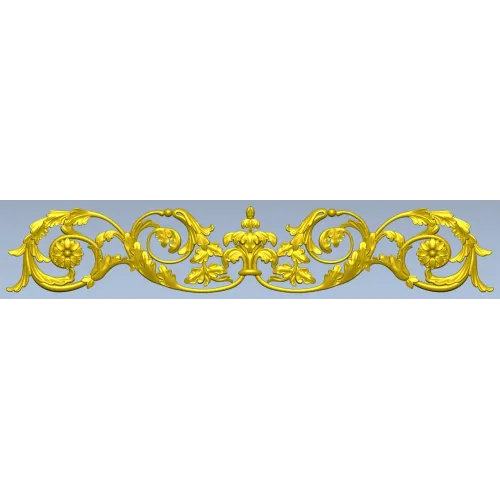 Ornamental Acanthus Scroll Frieze stl 3D model for CNC