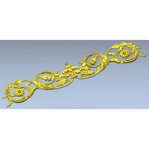 Ornamental Acanthus Scroll Frieze stl 3D model for CNC