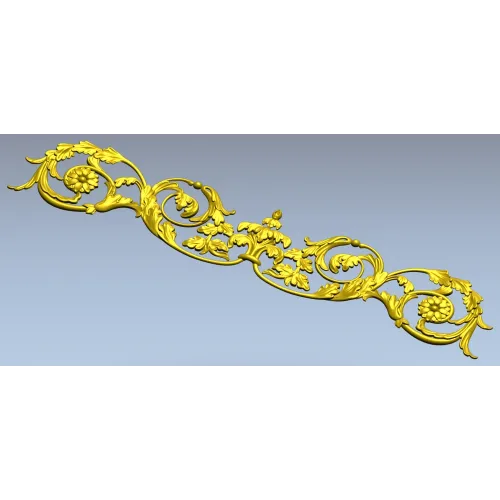 Ornamental Acanthus Scroll Frieze stl 3D model for CNC