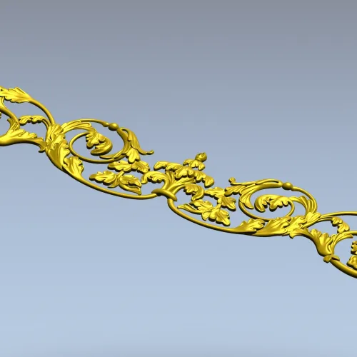 Ornamental Acanthus Scroll Frieze stl 3D model for CNC