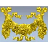 Rococo floral garland STL 3D model for CNC router and decorative panels