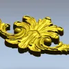 Ornate acanthus cartouche 3D STL for CNC carving